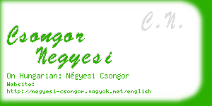 csongor negyesi business card